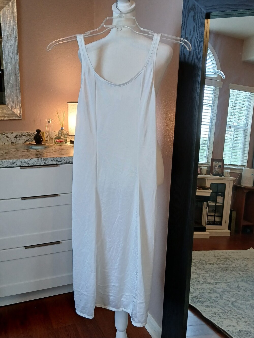 White Slip Dress Lingerie Undergarment Sz XXS Vintage Inspired JC Collections